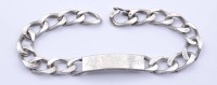 Auktion 349 / Los 1043 <br>Massives Silber Armband mit Namensgravur "Anneliese", Silber 0.800, L. 26,5cm, B. 11mm, 56g.