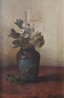 Auktion 360<br>Harald 1813, Blumen in Vase, Öl/Leinwand, alt gerahmt, RG 62 x 46cm