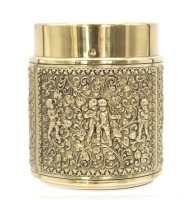Auktion 349 / Los 15002 <br>Zigarettenspender, Erhard, Messing, Puttidarstellung, ca. H-9,6cm
