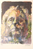 Auktion 356 / Los 5010 <br>Armin MUELLER-STAHL (1930), Bach, Farboffsetlithographie, ger. /Glas, Nr. 70/180,  RG 50,8 x 35,5cm