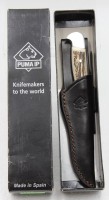 Auktion 349 / Los 16052 <br>Jagdmesser von Puma "Integral-Nicker, L-23 cm, in orig. Lederscheide und Karton, Zertifikat