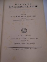 Auktion 349 / Los 3023 <br>"Goethe-Italienische Reise" 1912, Grossband, gut erhalten, reich illustriert, 35,5x24 cm