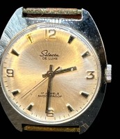 Auktion 349 / Los 2053 <br>mechan HAU "Selecta de Luxe" 17 Jewels, ohne Band, Werk läuft, Altersspuren