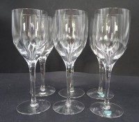 Auktion 349 / Los 10066 <br>6x kl. Stielgläser Orrefors, Sweden, G-16 cm
