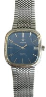 Auktion 350 / Los 2015 <br>Quartz HAU "Eterna" Executive Quartz 4000, Stahlband, Glas beschädigt, Werk nicht geprüft, Nr. 729.4112.01