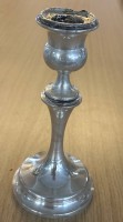 Auktion 366<br>englischer Kerzenhalter, Silber-925-, gefüllter Stand, H-17 cm