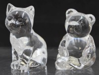 Auktion 363 / Los 10018 <br>2 Tierfiguren, Nachtmann, farbloses Glas, ca. H-9,2cm