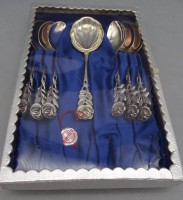 Los 11051 <br>Kaffeebesteck Rosenmuster, Silber-800-, 113 gr.