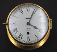 Auktion 351 / Los 2000 <br>Glasenuhr, Smiths Astral, Messinggehäuse, Werk läuft, Sekunde tickt nur bei geöffnetem Deckel ?, D-20cm T-9,5cm