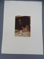 Auktion 362<br>unleserl. sign. kl. Radierung,  1975, Nr. 15/100, BG 26x20 cm