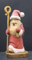 Auktion 351 / Los 15049 <br>Räuchermännchen, Weihnachtsmann, Erzgebirge?, Handarbeit, an Nase beschädigt, H-19cm