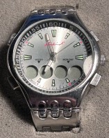 Auktion 366<br>Quartz HAU  Analog-Digital by Firebird, neuwertig in Blechkasten