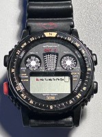 Auktion 366<br>Piratron LCD Quarz Armbanduhr, wohl ungetragen, aber mit Lagerungsspuren, Werk nicht &uuml;berpr&uuml;ft