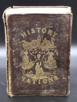 S.G.Goodrich, History of all Nations, 1852, schlechte Erhaltung, Einband verkehrt auf dem Buch