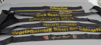 Auktion 351 / Los 7035 <br>7x div. Mützenbänder, wohl auch 3.Reich