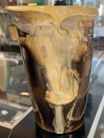 Auktion 351 / Los 9028 <br>Kunstkeramik-Vase mit Laufglasur, H-19 cm, Handarbeit