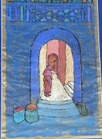 Auktion 351 / Los 5050 <br>Nina Hagen (1955) Lithografie, ger/Glas, RG 76x55 cm