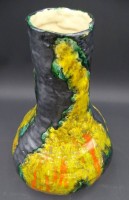 Auktion 351 / Los 9035 <br>signierte Kunstkeramik-Vase mit Laufglasur, H-24 cm