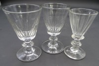 Auktion 351 / Los 10069 <br>3x alte Gaststättengläser um 1920, H-max 10 cm