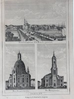 Auktion 364<br>Stahlstich "Dresden" ger/Glas, 19.Jhd., RG 41x32 cm