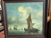 Auktion 351 / Los 5068 <br>gr. Öldruck auf Leinen, gerahmt, RG  70x75 cm