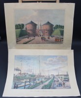 Auktion 358 / Los 5001 <br>2x Hamburgensien, älter, ungerahmt, leichte Läsuren, ca. BG 33 x 44cm
