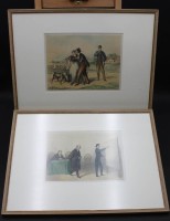 Auktion 358 / Los 5002 <br>Paar schön gerahmte Drucke, älter, wohl England, je gerahmt/Glas, RG 33 x 44cm