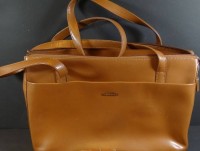 gr. Leder-Handtasche "Fossil" braun, 27x37 cm,