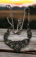 Auktion 352 / Los 1094 <br>Silber-925- Art Deco Collier mit Markasiten, L-43 cm, 10,9 gr