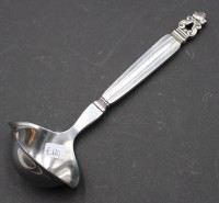 Auktion 352 / Los 11050 <br>Saucenkelle, Georg Jensen, Acorn, Sterlinggriff, L-19cm