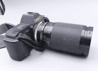 Auktion 357 / Los 16027 <br>Spiegelreflex-Kamera "Canon T70" mit Teleobjektiv Tamron SP 325-210 mm, 1-3.5-4.2,