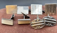 Auktion 371<br>4 Paar Manschettenkn&ouml;pfe, 3x Silber, 1x Alpacca, 33,5 gr