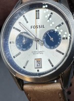 Auktion 371 / Los 2043 <br>Fossil HAU Chronograph Del Rey, CH2952,   braunes Lederband, gut erhalten, Quartzwerk nicht gepr&uuml;ft