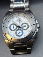 Auktion 371<br>Fossil Quartz HAU BQ9296, orig. Metallband, Werk nicht gepr&uuml;ft, optisch gut erhalten