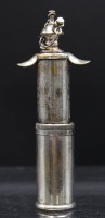 Auktion 353 / Los 16006 <br>alter Zerstäuber, Metall silberfarben, Altersspuren, ca. H-11cm