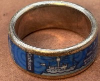 Auktion 369<br>Silberring-925- "Zebra" Design,  umlaufend mit Cuxhaven-Sehensw&uuml;rdigkeiten, RG 67, 9,9 gr