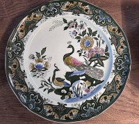 Auktion 374<br>gr. Platte "Villeroy&amp;Boch" Dekor Paon, D-32 cm