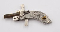 Auktion 353 / Los 7050 <br>"Die kleinste Pistole der Welt" der Firma Maus , L-4cm, Lagerungsspuren