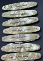 Auktion 353 / Los 16055 <br>7x Werbe-Taschenmesser, ungebraucht, Haase-Munster (Lager) ?, L-ca. 8,5 cm