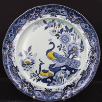 Auktion 374<br>Wandteller, Villeroy u. Boch, Paon, ca. D-33cm