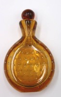 Los 10058 <br>Flacon, Bernsteinfarben, wohl Murano, H-11cm