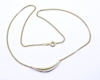 Auktion 332 / Los 1310 <br>Gold Collier 0.585 mit Diamant, L. 44cm, 4,3g.