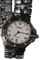 Auktion 354 / Los 2176 <br>Quartz DAU "Raymond Weill" Parsifal, Referenz 9988, Stahl/Gold, guter Zustand, D-3,5 cm