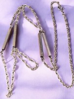 Auktion 354 / Los 1081 <br>Silber-835- Halskette mit Stäbchen, L-80 cm, 16,7 gr.