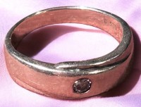 Auktion 354 / Los 1085 <br>Silberring-925- mit klaren Stein, RG 56, 3,7 gr.