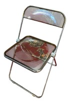 Auktion 354 / Los 14007 <br>Giancarlo Piretti Plia Lucite Klappstuhl , wohl von Castelli, Gebrauchsspuren