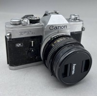 Auktion 354 / Los 16059 <br>Canon FTb QL Spiegelreflexkamera mit Canon Objektiv FD  50mm 1:1,8, Gbrauchsspuren