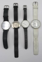 Auktion 362 / Los 2113 <br>4x div. Armbanduhren, u.a. Arne Jacobsen und Paul Hewitt, Quartz, Funktionen nicht geprüft