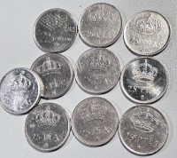 Auktion 366 / Los 6021 <br>10x25 Pesetas, 5x5 Pesetas, alle Franco, Spanien