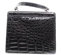 Auktion 355 / Los 13015 <br>Damenhandtasche, Reptilienleder, gute Erhaltung, 19 x 21cm